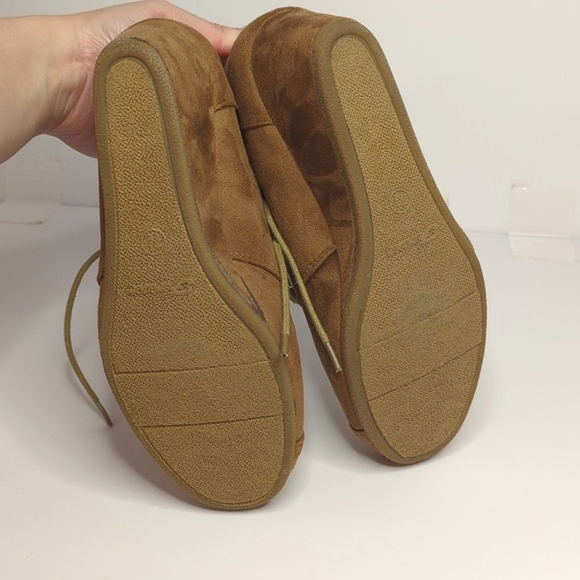 Forever Tan Suede Wedge Shoes 2.5 Inch- Women's Size 7.5 Brown Casual Work - Picture 8 of 9